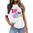 thumbnail image 5 of T-Shirts For Women Summer Round Neck Retro 80s Loose Casual Short Sleeved Top Womens Tops, 5 of 5