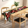 thumbnail image 4 of PEONAVET Christmas Table Runner 72 Inches Poinsettia Red Christmas Table Runner Winter Xmas Party Decoration Holiday Indoor Home Kitchen Decor, 4 of 6
