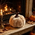 thumbnail image 3 of Dvumao 3.7 in Velvet Fabric Pumpkin, Faux Pumpkin for Halloween and Thanksgiving Centerpiece, Artificial Fall Pumpkin Decor, 3 of 7