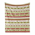 thumbnail image 1 of Christmas Soft Flannel Fleece Throw Blanket, Merry Christmas Words Xmas Ceremony Theme Design Borders, Cozy Plush for Indoor and Outdoor Use, 50" x 70", Apple Green White, by Ambesonne, 1 of 6