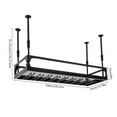 thumbnail image 2 of Wine Ceiling Rack, Hanging Bar Glass Rack&Hanging Bottle Holder Adjustable Shelf （39.37in，Black）, 2 of 6