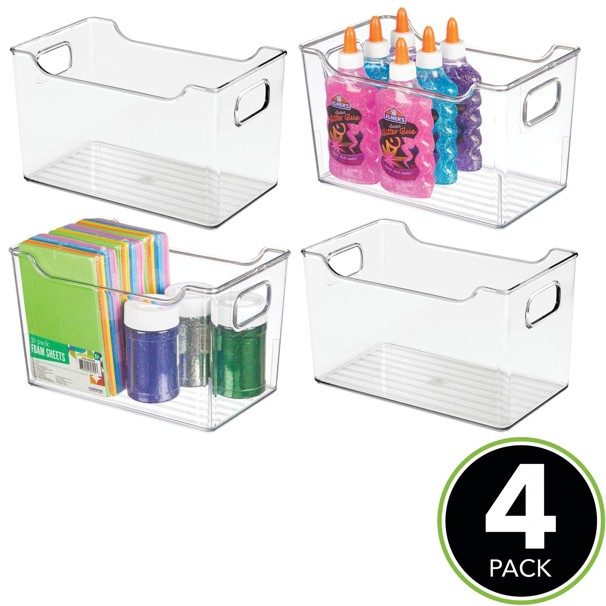 Classroom Holds Crafting Studio mDesign Large Plastic Storage Organizer Bin Art Supplies for