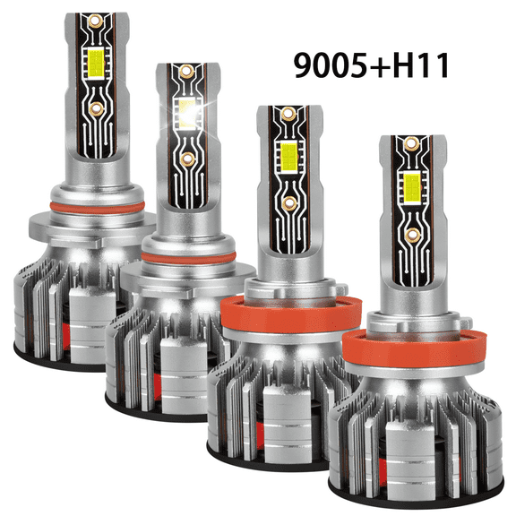 9005 H11 High/Low Beam For Cadillac SRX 2010-2016 LED Headlight Light Bulbs White 4pcs