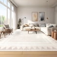 thumbnail image 2 of 9x12 Washable Modern Solid Area Rug, Non Slip TPR Backing Low Pile Carpet for Living Room, Bedroom, Dining Room,White, 2 of 6