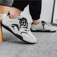 thumbnail image 5 of NOKIO Men's Retro Sneakers Summer Versatile 𝖫a𝖼e Up Running Shoes Comfortable L𝗈w Top Walking Shoes with Cushioned Sole, Wide Toe Casual Fashion Sports Shoes for Back to College, 5 of 6