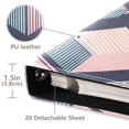 thumbnail image 3 of FORMRS 3 Ring Photo Album 4"x6" Self Adhesive Large Capacity PU Leather Cover, Dark Cubes, 3 of 8