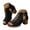 Black, variant on Summer Sandals for Women 2025 Trendy Dressy Ankle Booties Open Toe Chunky Heels Casual Shoes