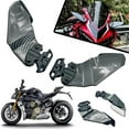thumbnail image 2 of Motorcycle Side Winglet Kit Spoiler with Rear View Mirror Fixing Function, Fits Multiple Models, ABS Material Glass, Black, 2 of 8