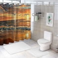 thumbnail image 7 of Orinice Beach Shower Curtain,Seagull Seaside Shower Curtain Gifts for Bathroom, Waterproof Fabric Shower Curtain Set, Sunset Ocean Waves Bathroom Decoration with  69x72, 7 of 7
