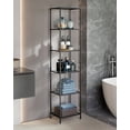 thumbnail image 4 of VASAGLE Estantería de Cristal de 6 Niveles, Librería, Expositor, Cristal Templado, Baño, Salón, Dormitorio, Oficina, Negro y Gris Pizarra, 4 of 5