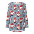 thumbnail image 4 of Tops de Otoño Para Mujer Tops Con Estampado de Navidad Moda Casual Manga Larga Cuello Redondo Blusa Suelta Camisas Odeerbi  ODB181468, 4 of 5