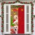 thumbnail image 4 of Christmas Decorative Dogs Door Banner, Eye-Catching Christmas Front Door Cover for Christmas Decorations Or Party Supplies 72.83×35.43Inch Red, 4 of 5