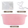 thumbnail image 3 of Cesta de almacenamiento tejida Pro Goleem 30 x 20 x 13 cm rosa, 3 of 7