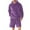 Purple, variant on 2 Piece Lounge Set Fleece Long Sleeve Hoodie Drawstring Short Pants Soft Solid Vacation Tracksuits