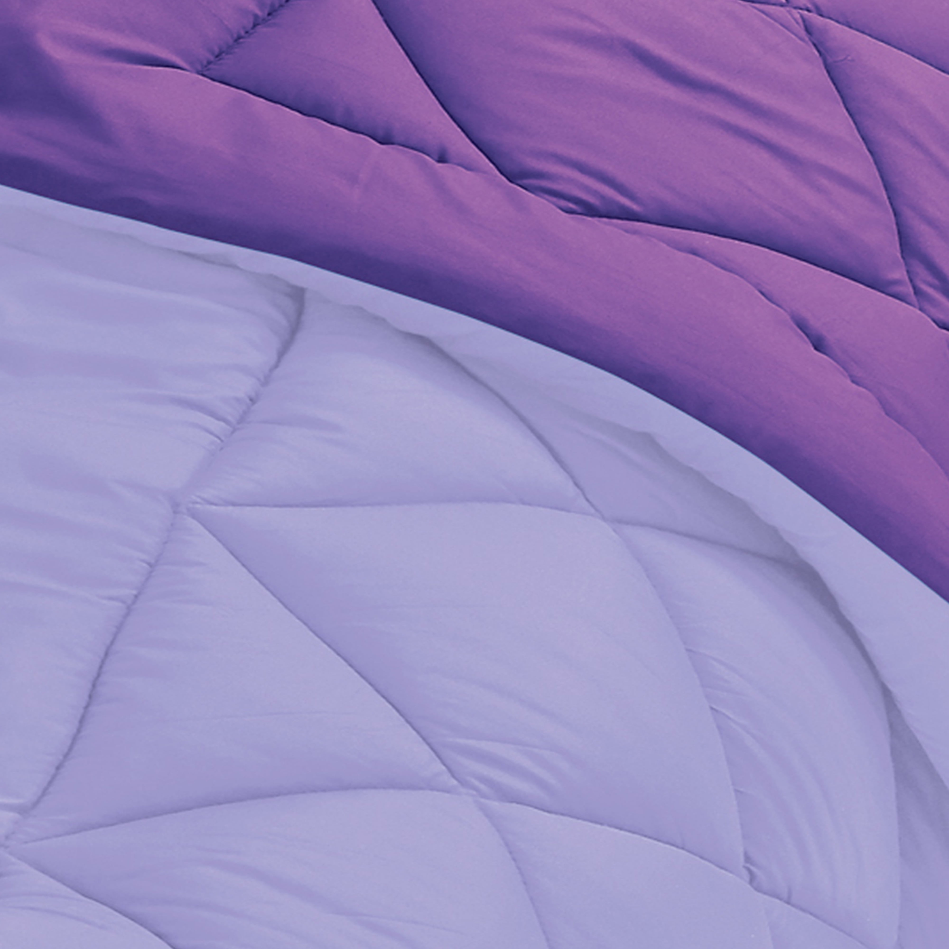 Reversible Down Alternative Comforter, Medium Weight Bedding for All Season Hypoallergenic-King/Cal King, Lilac/Purple