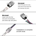 thumbnail image 3 of 10 paquetes de conectores de tira LED Rgb, conexión rápida de tira a cable, B Afortunado Sencillez, 3 of 5