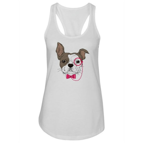 French Bulldog And Monocle Tank Women -Image by Shutterstock, Female Small
