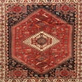 thumbnail image 1 of Ahgly Company Machine Washable Indoor Square Traditional Rust Pink Area Rugs, 4' Square, 1 of 7