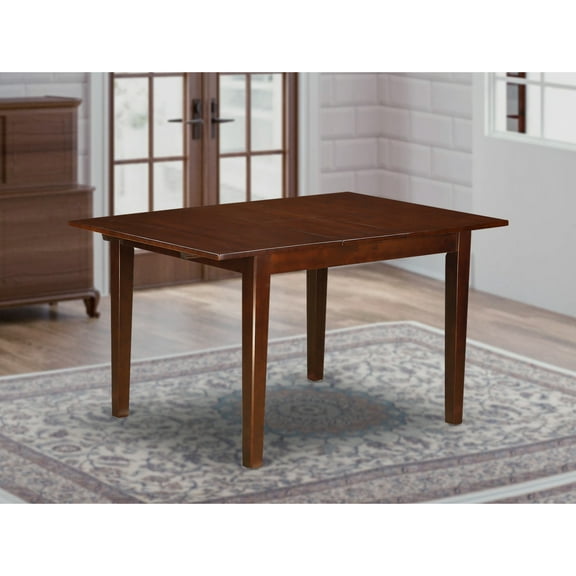 East West Furniture Milan  rectangular  Table  with  12"  butterfly  leaf