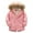 Pink, variant on newwalpole Kids Girls Puffer Jackets with Furry Hood Little Child Lightweight Coat Thick Warm Puffy Waterproof Windproof Jackets Hot Pink for Size 7-8 Years