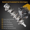 thumbnail image 4 of 2.4L Engine Rebuild Overhaul Kit With Crankshaft Connecting Rod Set, Compatible with 2010-2020 Kia Forte Rondo Sportage Hyundai Tucson Sonata Santa 2.4, Replace# 23111-2G200 21020-2G020, 4 of 6