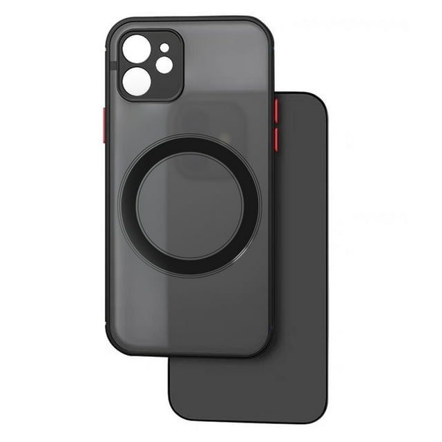 Funda magnética para iPhone con tacto de piel y carga inalámbrica, funda protectora para teléfono, todo incluido, a prueba de caídas, color negro para iPhone 11