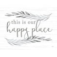 thumbnail image 2 of Lux + Me Designs 14x12 White Modern Wood Framed Museum Art Print Titled - This is Our Happy Place, 2 of 4