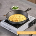 thumbnail image 4 of Home Cooking Grill Pan,Forged Iron Grill Pan 6.3 In Supplementary Pan Uncoated Skillet With Handle Multifunctional For Home Use Outdoor Camping Grill Egg Margarine, 4 of 8