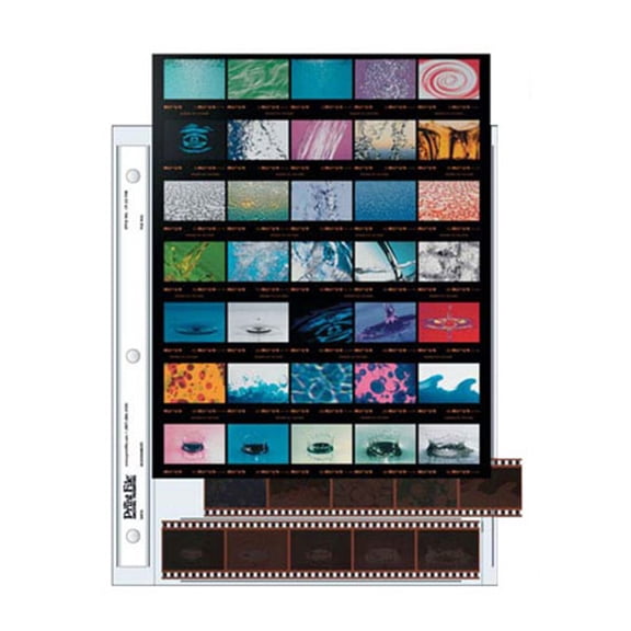Print File 35mm Size Negative Pages Holds Seven Strips of Five Frames with Contact Sheet, Pack of 25