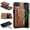 Brown, variant on Magnetic Detachable Wallet Case For iPhone 16e/17e, Compatible with Mag Safe, 2-in-1 PU Leather Back Folio Kickstand Flip Cover with Multi-Card Slots [RFID Blocking] Slim Case,Black