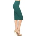 thumbnail image 2 of Women's Solid Basic Casual Knee High Waist Stretch Bodycon Pencil Skirt, 2 of 4