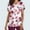 A-Pink, variant on Purple Womens Short Sleeve Tops Summer Print Graphic Scrubs for Women Fashionable Casual V-Neck Work T Shirt for Women with Pockets XL
