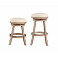 thumbnail image 3 of Bowery Hill 25.5" Coastal Wood & Linen Counter Stool in Driftwood/Ivory, 3 of 4
