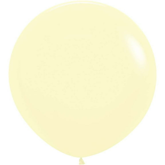 36 inch Sempertex Pastel Matte Yellow Latex Balloons (2 Pack) - Party Supplies Decorations