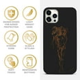 thumbnail image 4 of Case Yard Wooden Case for iPhone-11-Pro-Max Soft TPU Silicone cover Slim Fit Shockproof Wood Protective Phone Cover for Girls Boys Men and Women Supports Wireless Charging Tribal Girl Design, 4 of 7
