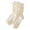 Beige, variant on Girls Ribben Knit Ruffle Crew Socks Bow Decor Double Frilly Ankle Socks Soft Cotton Breathable Princess Long Sock