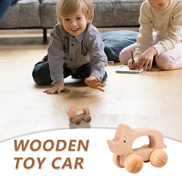 Agiferg Let's Make Wooden Car Toys Wood Rattle Toy Cars Handmade Wood Eco Toy Car