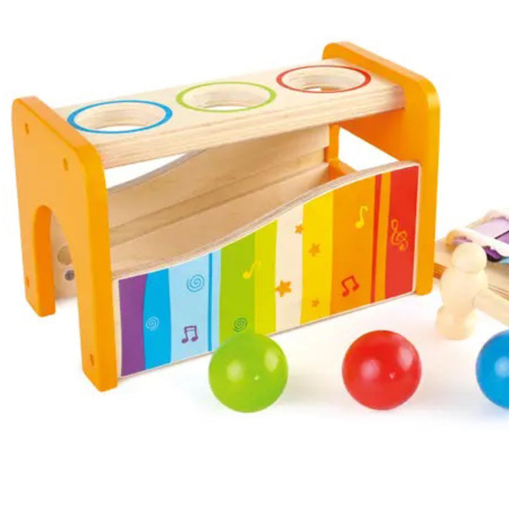 Hape Pound & Tap Bench with Slide Out Xylophone, Musical Toy for Toddlers - image 5 of 5
