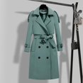 thumbnail image 5 of Women\'s Classic Trench Coat Mid-length Fashion Wind-proof Coat For Autumn Spring Daily Wear, 5 of 5