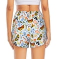 thumbnail image 4 of Xecao's Insects and Flowers for a double-layer running short for women, perfect for gym, tennis, and more, featuring a convenient pocket., 4 of 9