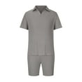 thumbnail image 4 of CHUMUD 2 Piece Sets for Men Shirt and Shorts Sets Outfits Fashion Summer Tracksuits Casual Short Sleeve Set, 4 of 5