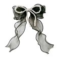 thumbnail image 2 of French Silky Bow Curtain Tiebacks, Lace Ribbon Curtain Ties and No-Drill Holdbacks for Sheer Drapes, Bedrooms, Nurseries, Canopies and Wedding Decor, 2 of 5