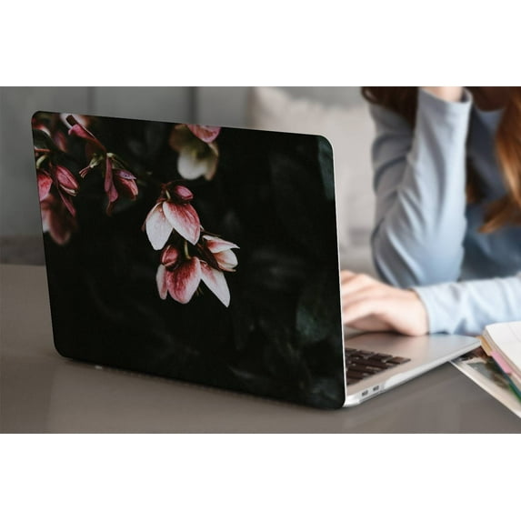 KSK KAISHEK Hard Protective Shell Case Cover Only Compatible MacBook Pro 13 inchs with Touch ID + Black Keyboard Cover Model: M1 A2338 A2289 A2251 A2159 A1989 A1706 A1708 (Flower 0240)
