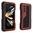 thumbnail image 5 of Compatible with Samsung Galaxy Z Fold 4 Case with Metal Bumper Premium Rugged Heavy Duty Shockproof Protective, S Pen Holder, Hinge Protection, Screen Protector, Stand Cover, Red, 5 of 8