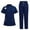 CE05_Dark Blue, variant on Resicozy Scrubs for Women Set Short Sleeves Crew Neck Top and Cargo Pant Solid Color Scrub Set Drawstring Jogger Pants with Pocket Wine M