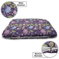 thumbnail image 3 of Floral Pet Bed, Botanical Natural Theme Flower and Leaves with Yellow Berries Art, Chew Resistant Pad for Dogs and Cats Cushion with Removable Cover, 24" x 39", Sea Blue Lime Green, by Ambesonne, 3 of 4