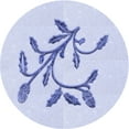 thumbnail image 1 of Ahgly Company Machine Washable Indoor Round Transitional Lavender Blue Area Rugs, 3' Round, 1 of 7
