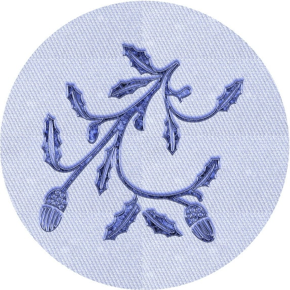 Ahgly Company Indoor Round Patterned Lavender Blue Area Rugs, 7' Round