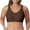 Coffee, variant on Bigersell Women Plus Size Sports Bras with Bra Extenders 3 Hooks Seamless Wireless Padded Push up Bras No Underwire Coffee S