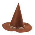 thumbnail image 3 of Sombrero de bruja de Halloween, cómodo y ligero, accesorio de cosplay para fiestas temáticas. Marrón, 3 of 9